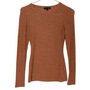 Jluxlabel Long Sleeve Shirt Womens Size Small Copper Tan Knit J Lux Label Top